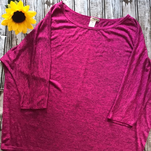 Ultra Teeze Tops - Ultra Teeze fuchsia dolman sleeve top
